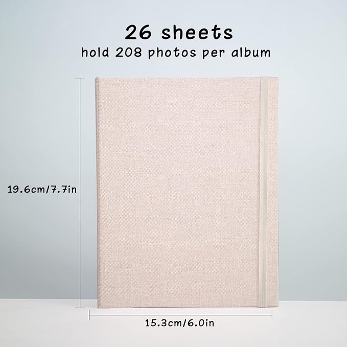 Mini Photo Album for Fujifilm Instax Mini Polaroid Snap, Linen Picture Book 2x3, Each Small Album Holds 208 Photos - Image 4