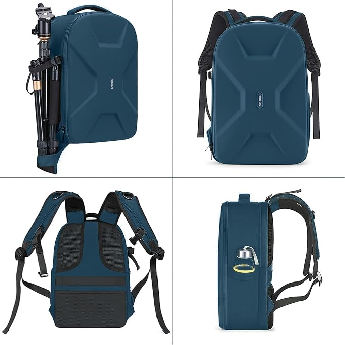 MOSISO Camera Backpack, DSLR/SLR/Mirrorless Photography Camera Bag | Waterproof Hardshell Bag with Insert&Tripod Holder&Laptop Compartment Compatible with Canon/Nikon/Sony, Teal Blue - Image 5