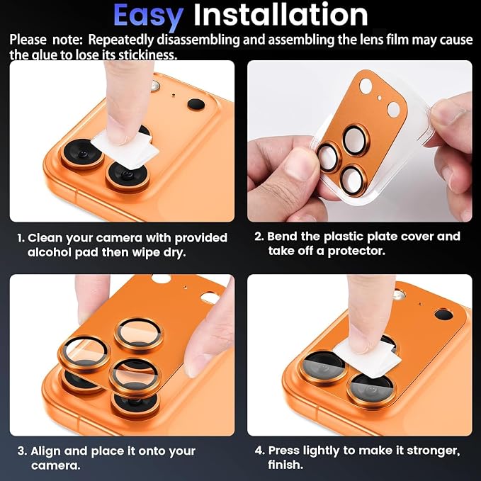 Tensea for iPhone 17 Pro Max Camera Lens Protector | Metal Aluminum Alloy Tempered Glass Cover Camera Screen Protector Accessories, Case Friendly - Image 7