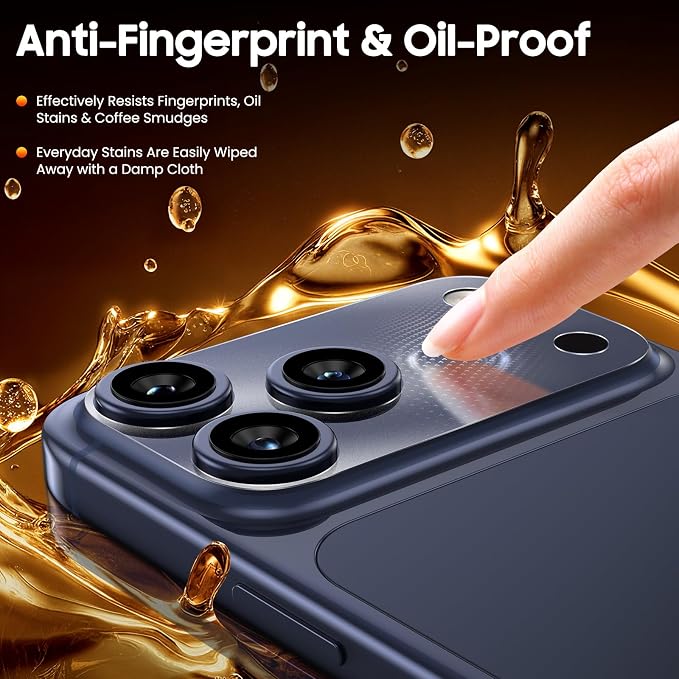 Uyiton 3Pack for iPhone 17 Pro Max Camera Plateau Protector, Matte PET Film | Ultra-Thin, Invisible & Bare-Hand Feel, Scratch-Resistant, Case-Friendly, Protects Camera Base Only – Not Cover Lens - Image 4