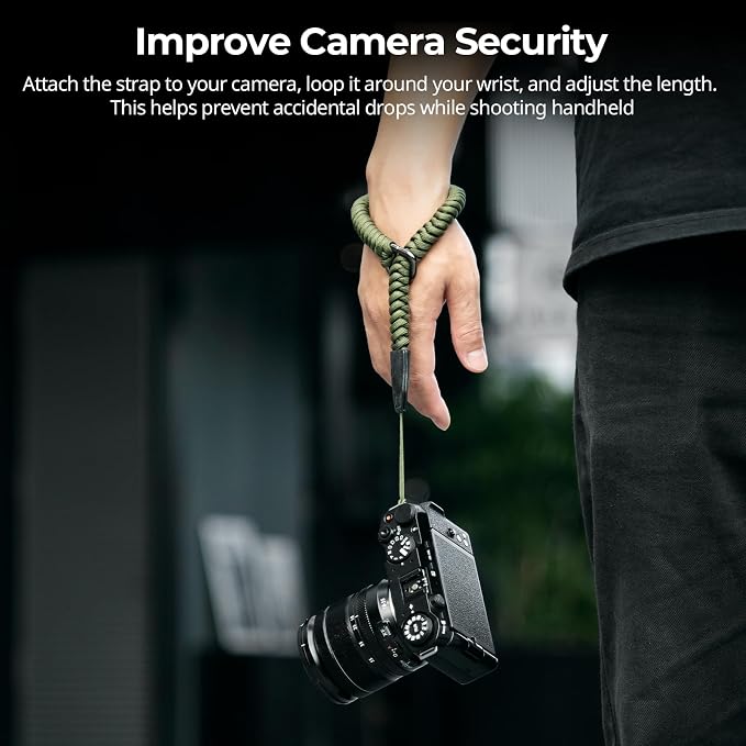 SMALLRIG Camera Wrist Strap, Universal Braided Camera Hand Strap | Adjustable Safety Strap Compatible for DSLR or Mirrorless Camera(Green) - Image 4