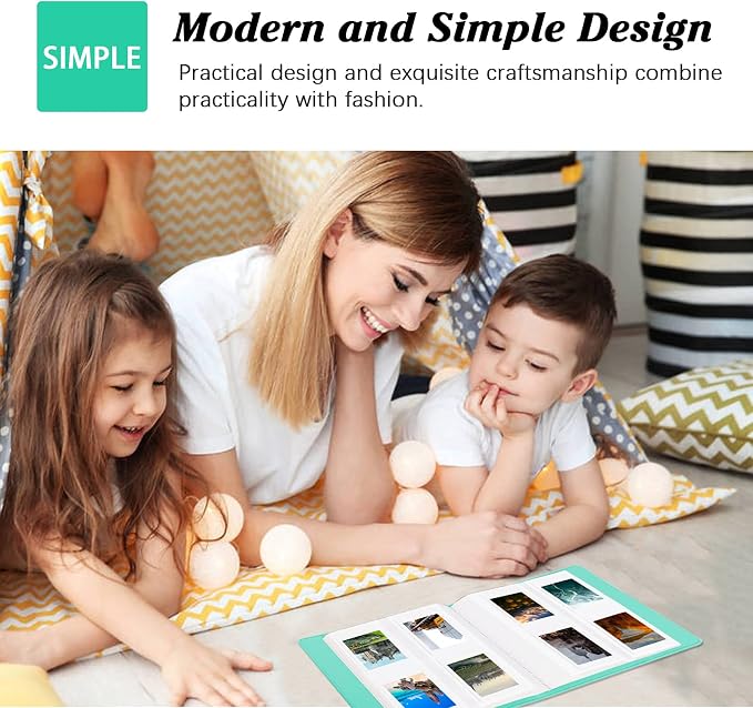 256-pocket Instant Photo Album for Fujifilm Instax mini Photo, Green | Album Book for PoIaroid Instant Camera, for Wedding Anniversary Birthday Travel Memories, Keep Your Unique Memories Safe - Image 5