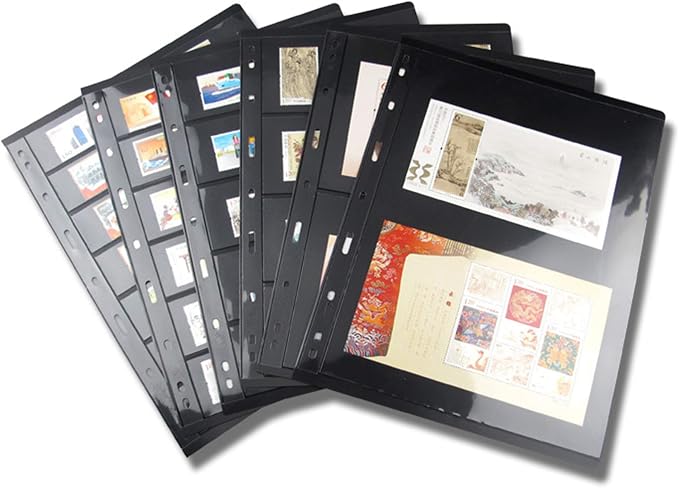 MUDOR Stamp Pages for Stamp Collection Album Binder Book, 10 Sheet 2 Row | 2 Pocket Stamp Sleeves for Collectors ,Stamp Collecting Sheets Supplies,Professional Pack - Image 8