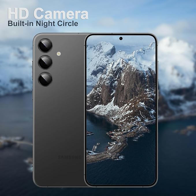 Camera Lens Protector for Samsung Galaxy A54, Black | AR+AF, 9H Tempered Glass, Individual Metal Ring, Anti Glare, Fall Protection, Camera Screen Cover - Image 5