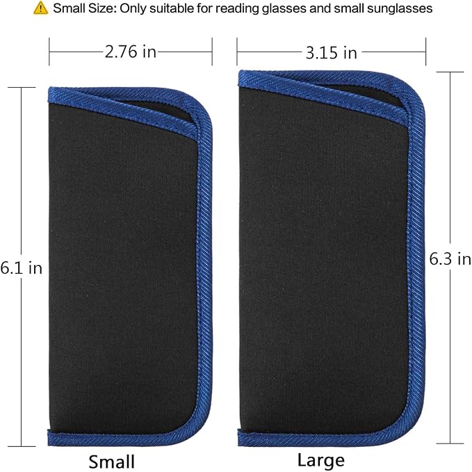 TRIUMPH VISION 3 Pack Reading Glasses Pouch Soft Case Eyeglass Sleeve Slim | Alternative to Bulky Case in bag, Lightweight Lined Padded Protect Optical lens Slip in, Cute Pattern Portable for Daily Use - Image 2