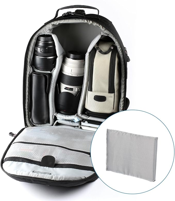 PATIKIL Camera Bag Divider, 5Pcs 5.71"x3.94"x0.39" Shockproof Camera Bag Inserts Separator Pad Protective Lens for Nikon Camera DSLR Protect Bag Organizer Universal Divider Cushion, Gray - Image 6