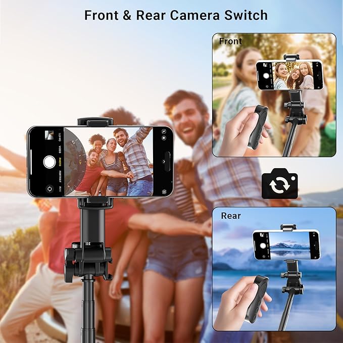Wireless Camera Remote Control with Zoom for iPhone & Android, Bluetooth Camera Remote Shutter with Front/Rear Camera Switch for Photo & Video, Smartphone Bluetooth Clicker for TikTok. - Image 5