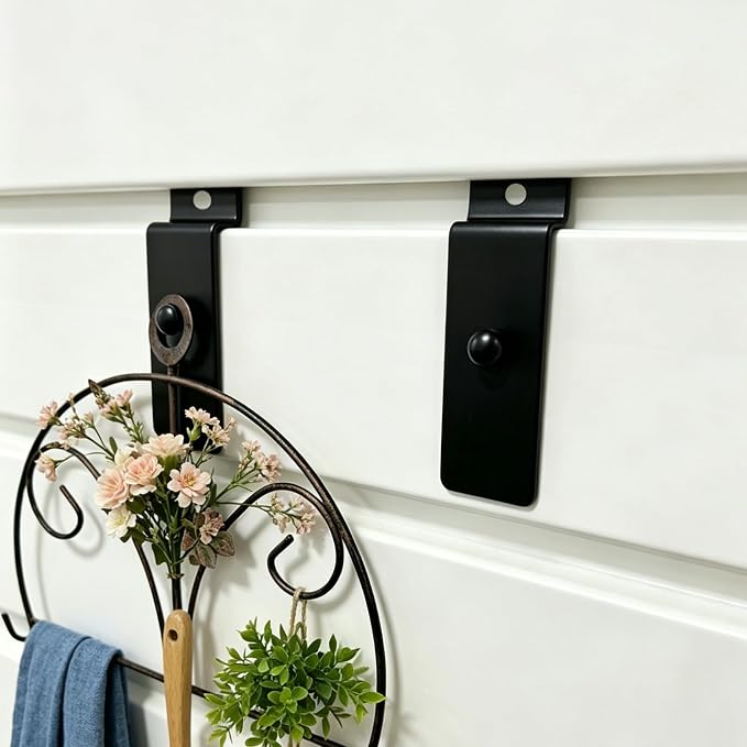 12Pcs Utility Hooks, Heavy Duty Black Metal Slatwall Hooks, Slatwall Accessories for Kitchen Peg Board, Panel Wall Hangers, Gridwall Hooks for Commercial Office Display Picture Photo Painting - Image 8