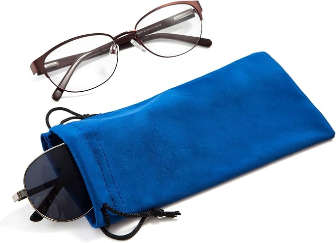TRIUMPH VISION Glasses Case Soft Eyeglass Case Sunglass Pouch Cloth 3 Pack | Thick Microfiber Pouch Drawstring Pouch Eye Glass Bag Sunglasses Sleeve Storage, Lens Protection Cover,Cleaning Lens Screen - Image 4