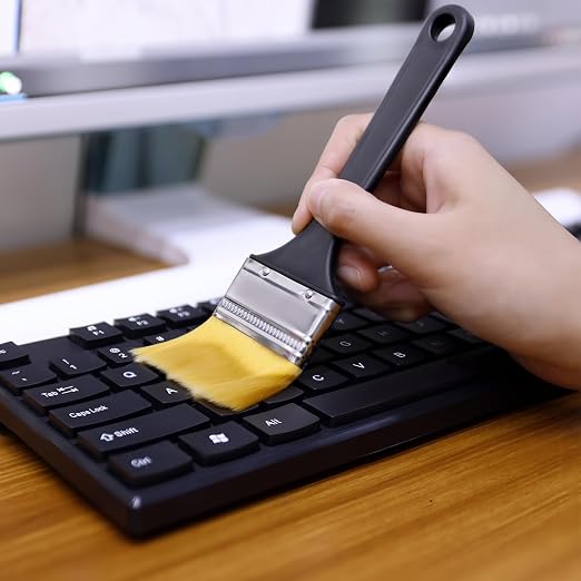 Small Portable Nylon Anti Static Brushes Electronics Computer Keyboard Laptop Cleaning Brush Kit (Black, Set of 8) - Image 3