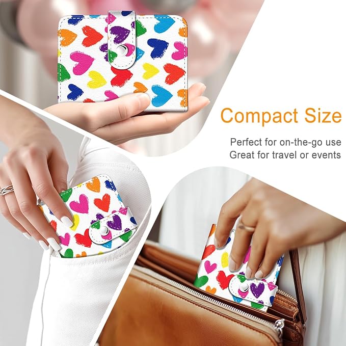Love Hearts Small Photos Album for 2x3 Inch Films, 56 Pockets | Mini Cute Picture Book, Wallet Size, for Polaroid Fujifilm Instax Mini Instant Camera Printer, Kpop Photocard Binder Holders - Image 6