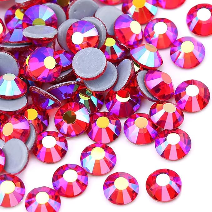 Jollin Hotfix Rhinestones Flatback Crystal Gems 4mm SS16, Siam AB | 1440pcs Hot Fix Crystals Glass Rhinestones for Bedazzling, Crafting, Clothes, Shoes & Accessories DIY Decoration - Image 2