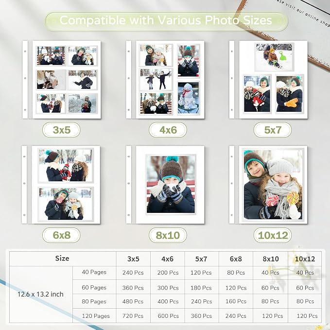 Popotop Large Photo Album Self Adhesive 4x6 5x7 8x10 Scrapbook Album DIY Picture Book,Gifts for Mom,Family Baby and Wedding,with Metal Pen and Plastic Board - Image 8