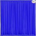 Royal Blue Backdrop Curtain 4 Panels-Wrinkle-Free Royal Blue Curtains Polyester Photography Drapes for Baby Shower Birthday Party Photo Background Backdrop Stand- 16 X10FT by WishCare