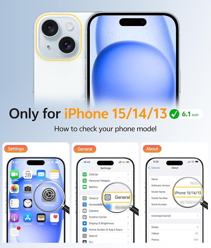 FNTCASE for iPhone 15/14/13 Case, Fit for Magsafe, Glass Screen Protector | Translucent Matte, Magnetic Phone Cases, 14FT Military Grade Drop Protection, Slim Shockproof Protective Cover, Ultramarine - Image 2