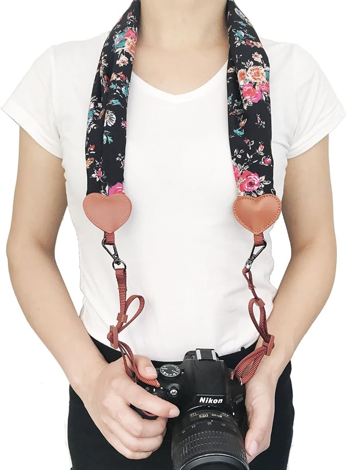 Alled Camera Neck Shoulder Belt Strap, Chevron Scarf Vintage Print Soft Coloful Camera Straps for Women/Men for DSLR/SLR - Image 6