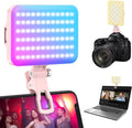 108 RGB Video Light, 2200mAh Camera Light with 3CCT/ 360° Full Color/20 Lighting Effects, 2500-6500K LED Selfie Light for iPhone-CRI 97+, Portable Phone Light for Party, Photography, Streaming (Pink) by ALTSON