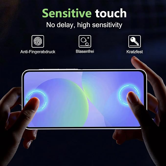 for Samsung Galaxy A36/A56 5G Screen Protector,9H Hardness Anti-Scratch Tempered Glass flim, Case Friendly, Anti-Fingerprint,Anti-Scratch (3 PACK) - Image 3