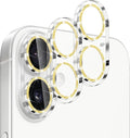 Dengduoduo 3 Pack Camera Lens Protector for iPhone 17, Tempered Glass, Ultra HD, 9H Hardness, Anti-Scratch, Case Friendly,[No Affect on Night Shots], Glitter Gold by Dengduoduo