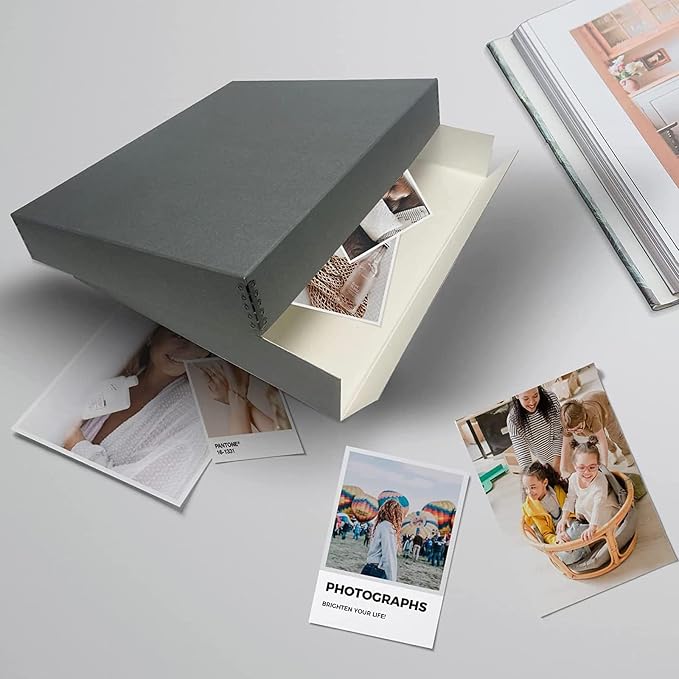 Lineco Drop Front Archival Storage Box, 16.75x20.75x3 in, Gray, 6 Pack | Acid-Free with Metal Edge, Preserves Picture Longevity, Organize Photos, Newspapers, Prints, Documents, Crafts, DIY - Image 7