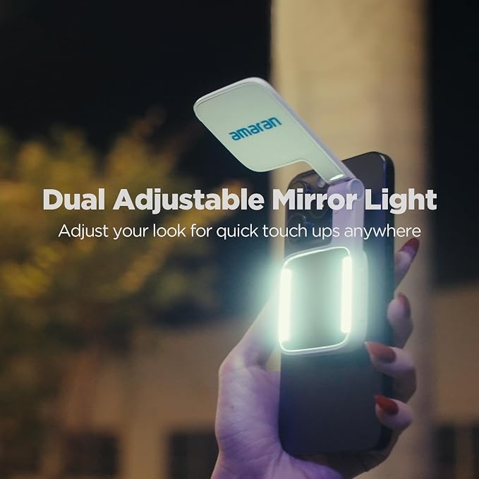 Amaran Go Magnetic Selfie Phone Light with Dual LED | Compatible with MagSafe & Qi2 , Adjustable Mirror Light, 2700K-6500K CCT, Ideal for Selfies, Makeup & Content Creation - Image 3