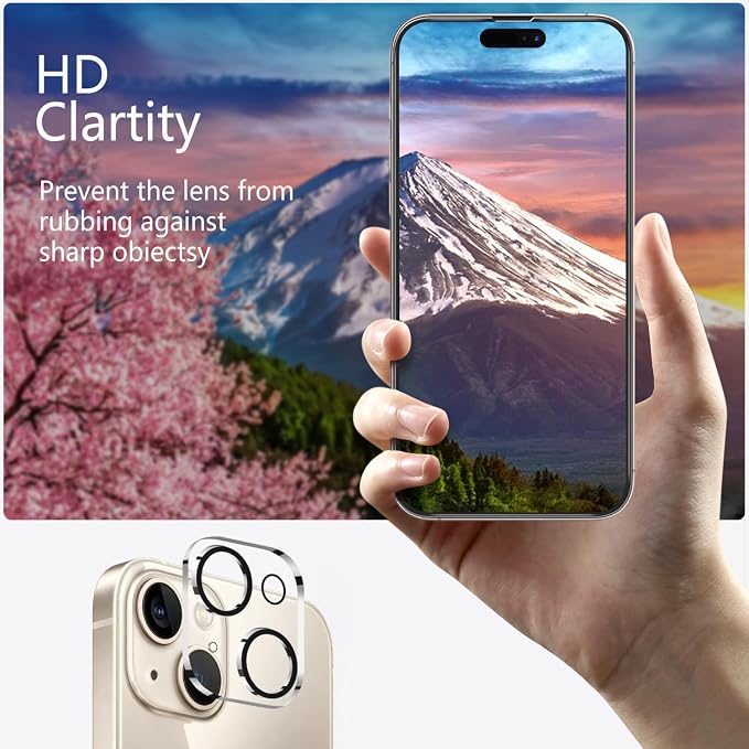 3 Pack Privacy Screen Protector for iPhone 15 +3 Pack Camera Lens Protector with Tempered Glass,Sensitive Touch and Screen Protection - Image 8