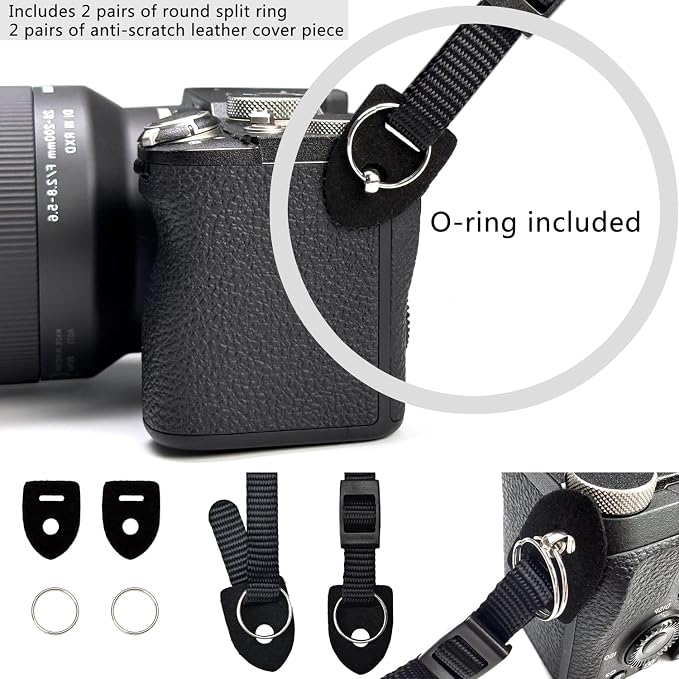 Camera Neck Strap/Thin Camera Strap or Binoculars Strap Black - Image 6