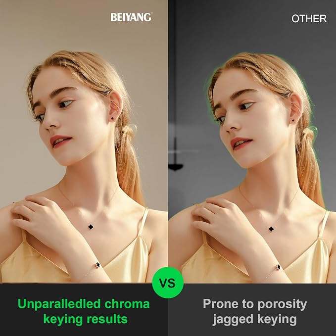 BEIYANG 6 Ft x 10 Ft Photography Backdrop Green Screen, Green Background Non-Reflective Fabric Wrinkle Resistance,Greenscreen Photo Background for Photo Video Chromakey Studio Shooting - Image 5