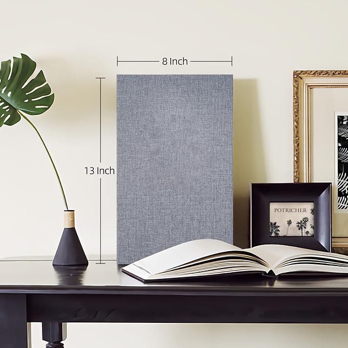potricher Photo Album 4x6, 300 Pockets, Linen Cover, Gray | Small Capacity 4x6 Picture Albums with Horizontal Pockets, 4x6 Photo Book for Family, Wedding, Baby, Anniversary - Image 2