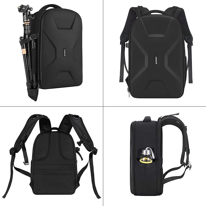 MOSISO Camera Backpack, DSLR/SLR/Mirrorless Photography Camera Bag | Waterproof Hardshell Bag with Insert&Tripod Holder&Laptop Compartment Compatible with Canon/Nikon/Sony, Black - Image 5