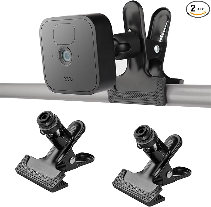 iTODOS 2 Pack Clip Clamp Mount for Blink Outdoor 4 (4th Gen)/(3rd Gen)/XT/XT2/Mini, Metal Holder, Camera Mount Attach Wherever You Like Without Tools by iTODOS