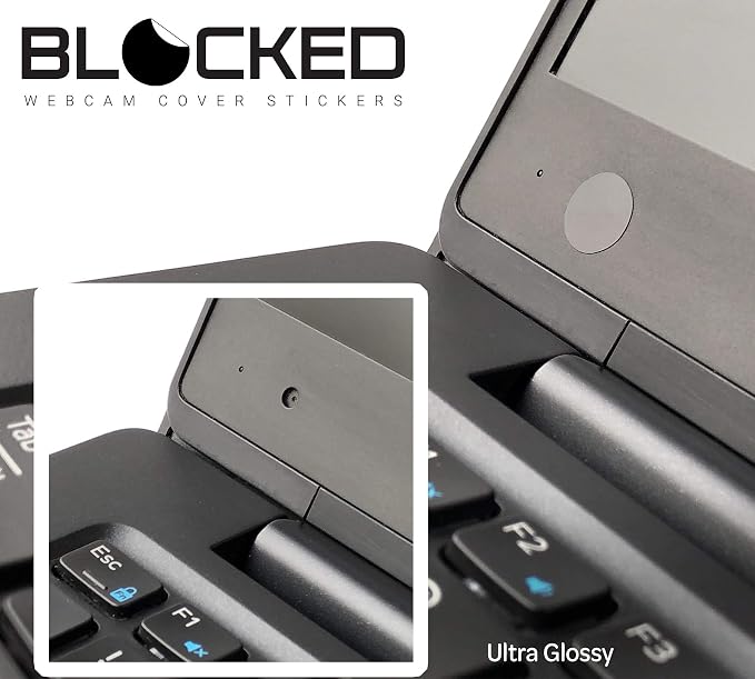 BLOCKED Stackable Webcam/Camera Vinyl Covers | 57 Low-Tack Reusable Webcam Sticker | 3-Sizes | Black 57-Pack (Ultra Glossy) - Image 5