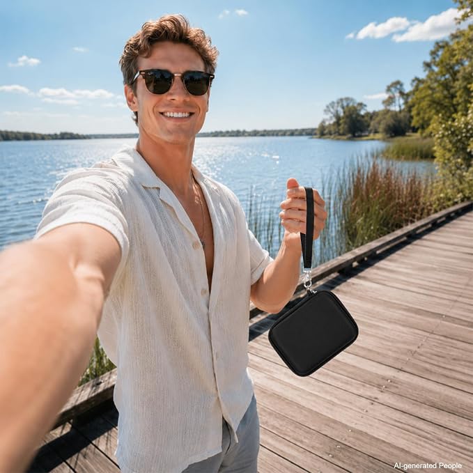 Comecase Vlogging Camera Case for Duluvulu/for VJIANGER 4K Digital Cameras | Mesh Pocket for Charging Cables and Batteries, Travel Storage for Vloggers, Parties and Camping (Black+Grey Inside)) - Image 9