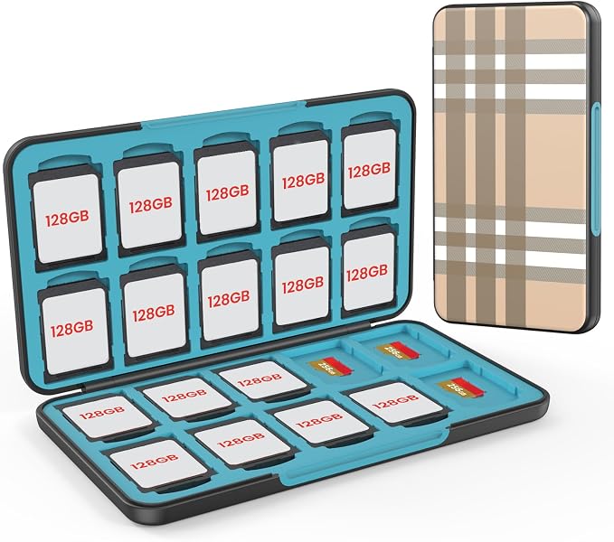 HEIYING SD Card Holder with 40 Precise Slots for SDXC SDHC Micro SD Cards | Portable SD Card Case, Hard ABS Shell with Soft Silicone Lining, Precise Card Slots,Magnetic Closure for Neat Storage by HEIYING