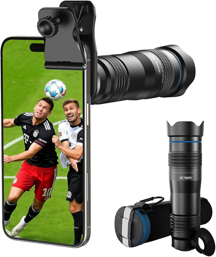 MIAO LAB 28X HD Telephoto Lens for iPhone/Samsung/Android | High Power Telephoto Camera Lens, Universal Smartphone Compatibility by MIAOLAB