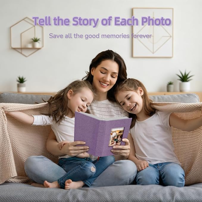 popotop Photo Album 4x6-300 Photos Linen Cover Photo Books with 300 Horizontal Pockets,Slip-in Picture Albums for Family Wedding Anniversary Baby Vacation Pictures - Image 6