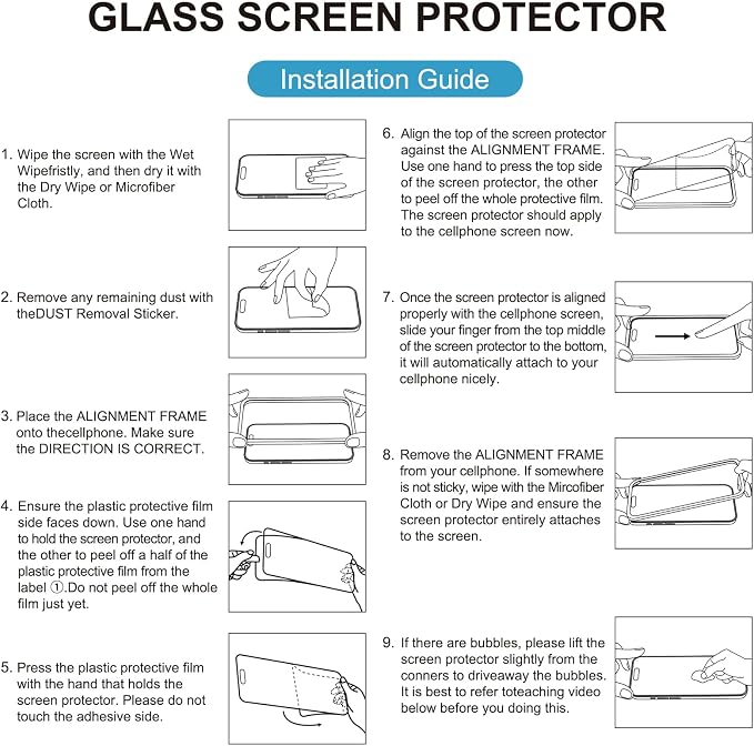 Mothca 2 Pack Matte Glass Screen Protector for iPhone 15 Pro Max[6.7 inch] + 2 Pack Camera Lens Protector, Anti-Glare & Anti-Fingerprint Case Friendly Tempered Glass Film, Bubble Free, Smooth as Silk - Image 7