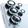 Meshine for Samsung Galaxy S26 Ultra Camera Lens Protector,Scratch Proof,Strong Adsorption,9H Hardness with Metal Ring Camera Cover,Ultra Thin Case Friendly, Accessories Lens Protector,Shiny Blue by Meshine