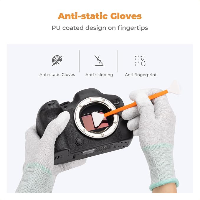 K&F CONCEPT Double-Tipped Full Frame Sensor Cleaning Kit with Cleaner | 24mm Sensor SwabsX10, New Dual-Head Design, Vacuum Sealed,20ML Gentle Cleaner,Precision Cleaning,for Nikon Sony Canon Clean - Image 5
