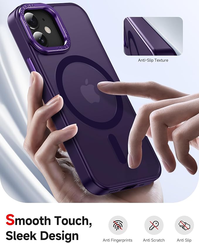 LeYi for iPhone-12 Mini Phone Case/iPhone-13 Mini Cases:[ Screen Protector X2+ Camera Cover X2] Compatible with Magsafe i 13mini 12mini Magnetic Protective Fundas para iphone12 iphone13 Mini, Purple - Image 3