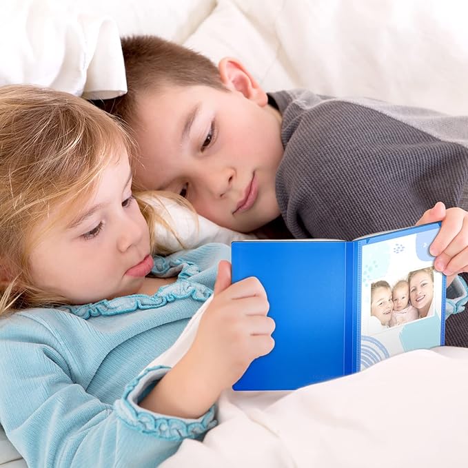 Cranbury 2-Pack Mini Photo Albums 5x7, 48 Photos, Clear Sleeves, Blue | 24 Pockets Each, Customizable Covers, Compact Storage for 5x7 Photos & Keepsakes - Image 4