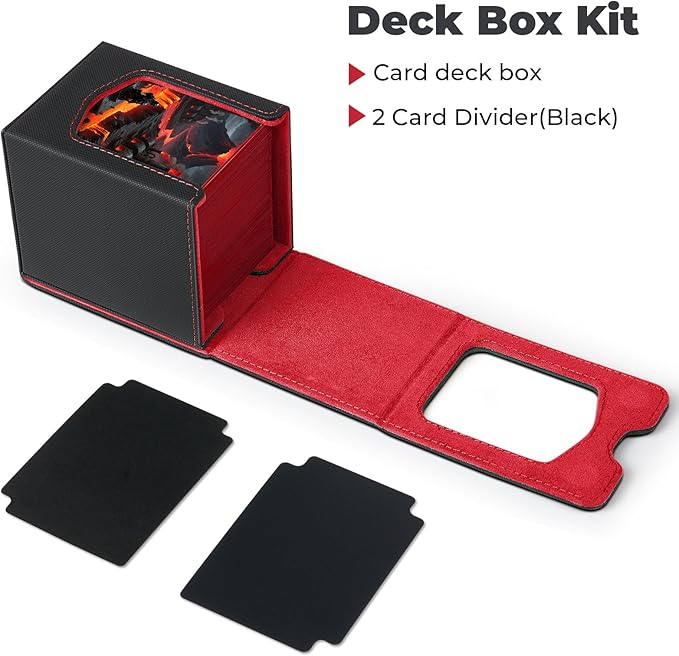 Fabmaker 8 Pack Deck Box Compatible with MTG Commander,Comman-der Deck Box | gnetic Trading Card Storage Box with Comman-der, Fits 100 Double-Sleeved Cards, Card Box Compatible with Magic the Gathering - Image 6