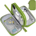 Electronic Organizer Travel Cable Accessories Bag, Electronic Organizer Case, Electronic Accessories Organizer Bag for Power Bank, Charging Cords, Chargers, Mouse, USB Cable, Earphones (Green) by Unknown