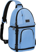 MOSISO Camera Sling Bag, DSLR/SLR/Mirrorless Camera Case Camera Backpack | Shockproof Photography Bag with Tripod Holder&Removable Modular Inserts Compatible with Canon/Nikon/Sony/Fuji, Cerulean Blue by MOSISO
