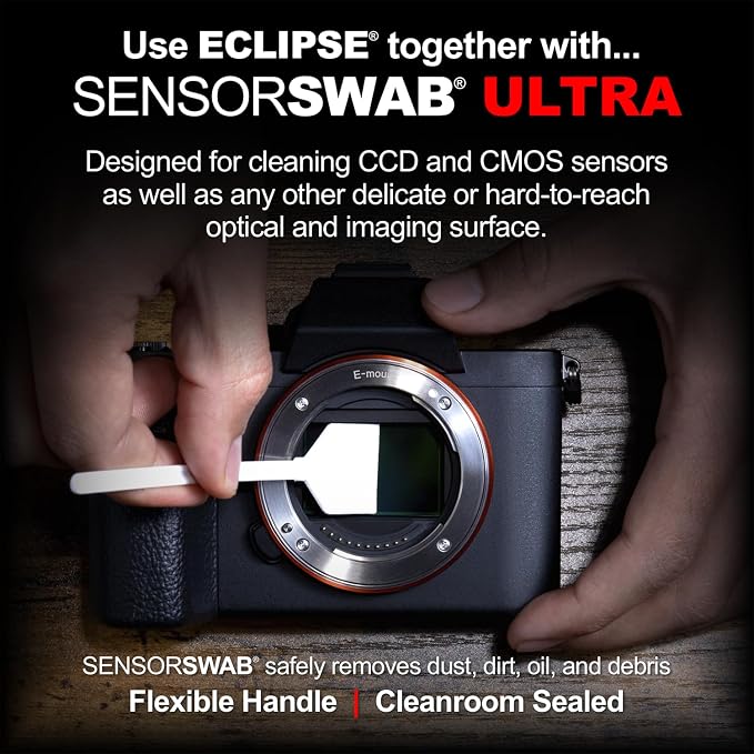 Senor Cleaning Kit - 17mm Sensor Swab (12 Swabs) for Cleaning APS-C Sensors and Eclipse Sensor Cleaning Application with Dropper Tip (59ml) 2oz - Image 5