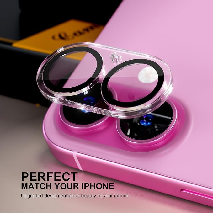 for 6 Pack iPhone 16 / iPhone 16 Plus Camera Lens Protectors, Clear | [Drop Protection] [Case Friendly] [Easy Installation] 9H Tempered Glass Camera Screen Protector Cover Accessories - Image 5