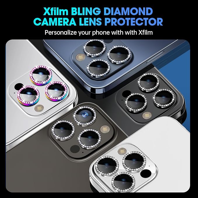 for iPhone 15 Pro/15 Pro Max Camera Lens Protector Diamond, Colorful | Individual Metal, 9H Hardness, Scratch Resistant, Shockproof, Drop Protection, Case Friendly, Stylish Accessories - Image 6