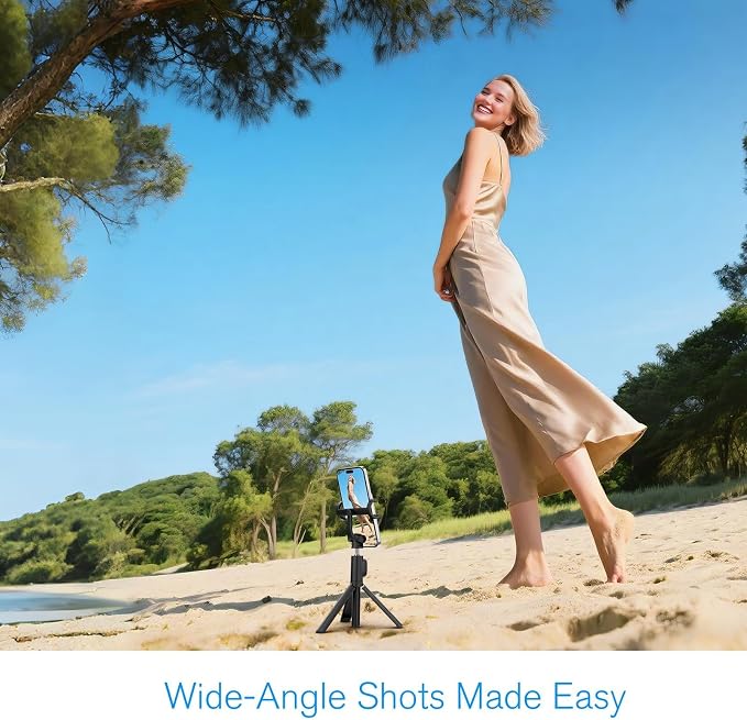 Vlog Selfie Monitor Screen iPhone, Screen Mirroring with Remote Control | 4K 60fps Recording, Magnetic Fixation, 180° Rotation, 3 Levels of Brightness, Compatible with iPhone & Android - Image 4