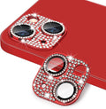 for iPhone 13 & iPhone 13 Mini Camera Lens Protector, Bling 3D Rhinestone Sparkle Diamond 9H Tempered Glass Camera Cover Anti Scratch Shockproof Metal Lens Screen Full Protective Cover by Hsefo