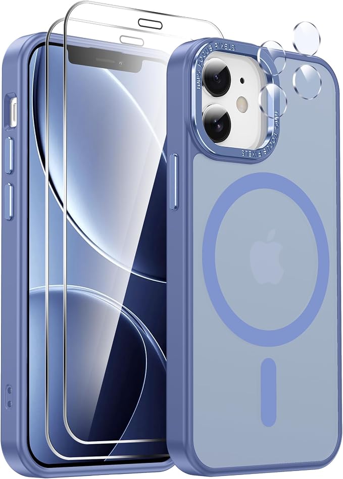 LeYi for iPhone-12 Mini Case/iPhone-13 Mini Phone Cases Blue:[ Screen Protector X2+ Camera Cover X2] Compatible with Magsafe i iphone12 12mini Slim Protective Magnetic Funda para 13mini, Light Blue - Image 7